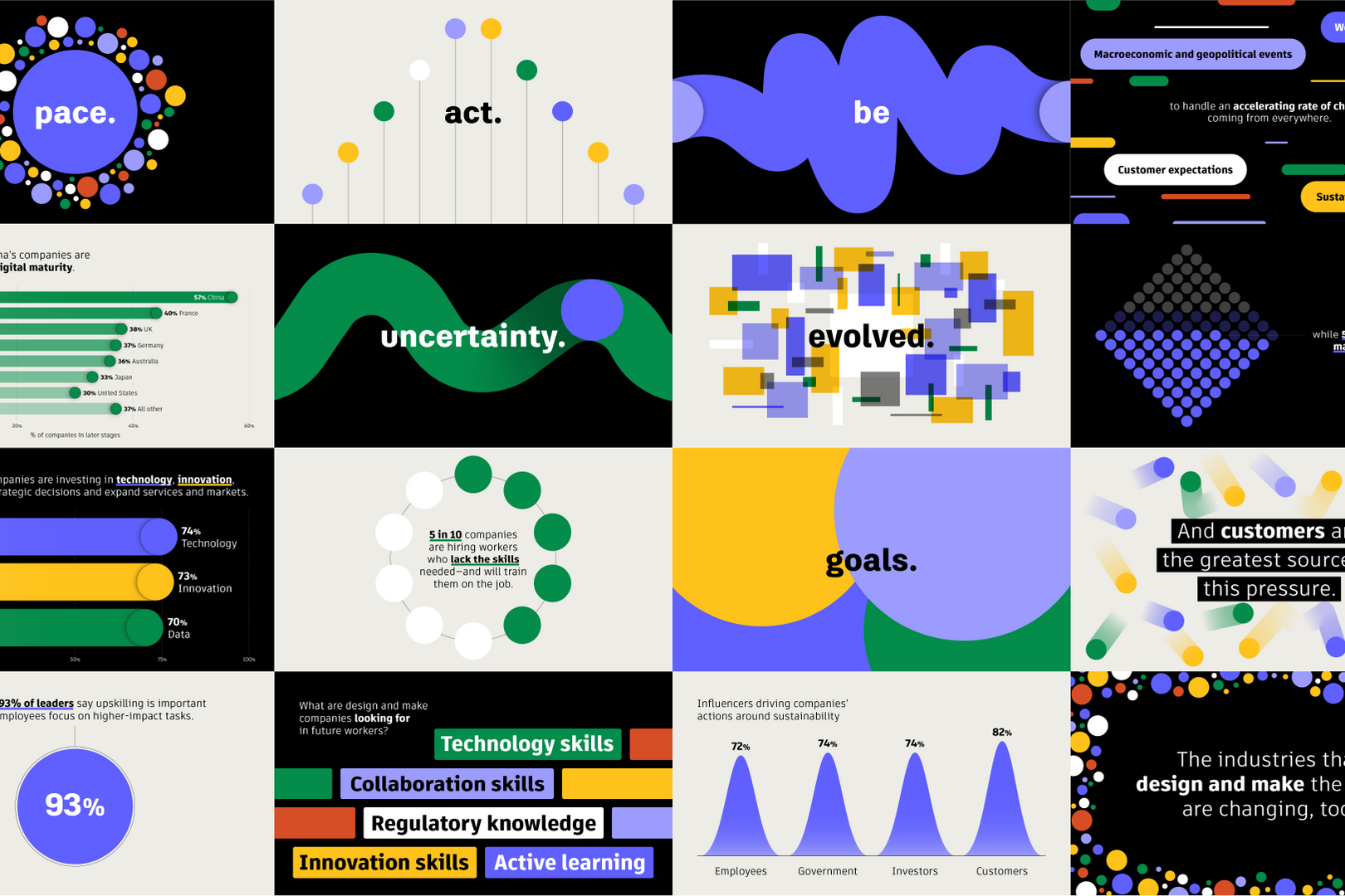 A collage of stills used in the State of Design and Make video.